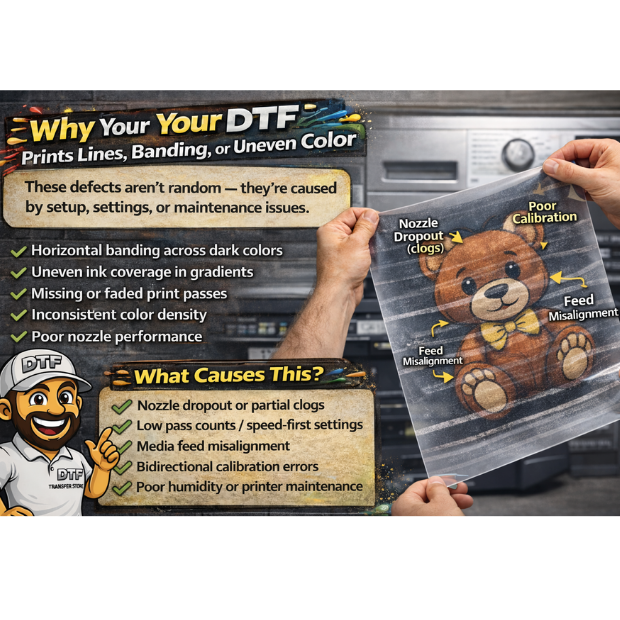 Why Your DTF Prints Have Lines, Banding, or Uneven Color ...